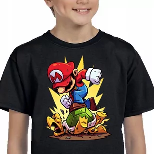3305 Super Mario Bros KOSZULKA Śmieszna 152 CZARNA - Moda i Uroda OUTLET - miniaturka - grafika 1