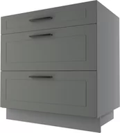 Meble kuchenne - Bergamo Szafka Dolna D3M/80 Metabox Szary Mat - miniaturka - grafika 1