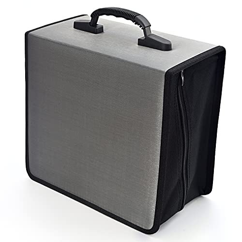alavisxf xx Etui na płyty CD, 432 pojemności, uchwyt na DVD, wytrzymały zamek błyskawiczny, ochronny organizer do przechowywania multimediów, portfel do samochodu, domu, biura, podróży (pojemność 432,