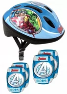 Ochraniacze - Avengers Marvel Hulk Iron Kask 4 Ochraniacze Rower - miniaturka - grafika 1