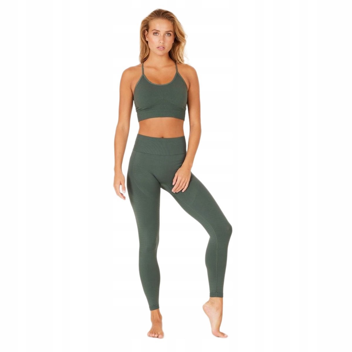 Legginsy do jogi Athlecia Nagar bezszwowe- wysoki stan S/M elastyczne