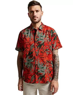 Street One MEN Męska koszula z krótkim rękawem, Alert Orange, 3XL - Koszule męskie - miniaturka - grafika 1