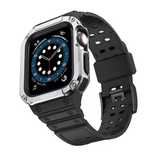 Protect Strap Band opaska z etui do Watch 7 / 6 / 5 / 4 / 3 / 2 / SE (41 / 40 / 38mm) obudowa pancerny pokrowiec na zegarek czarny - Etui i futerały do telefonów - miniaturka - grafika 2