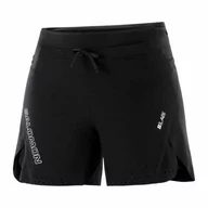 Spodnie sportowe damskie - Spodenki Salomon S-Lab Speed 2in1 W Deep Black - miniaturka - grafika 1