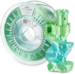 Spectrum 3D filament, PLA Silk Rainbow, 1,75mm, 1000g, 81018, ocean melange - Filamenty i akcesoria do drukarek 3D - miniaturka - grafika 1