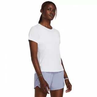 Koszulki sportowe damskie - Damska koszulka do biegania Under Armour UA Laser SS - biała - UNDER ARMOUR - grafika 1