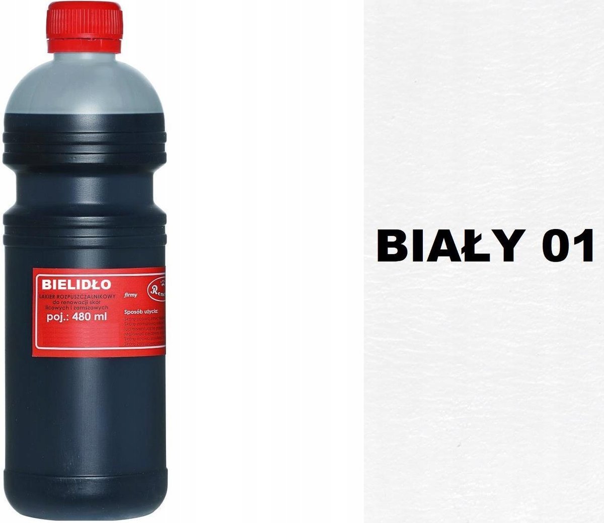 G13-12 BIELIDŁO Renoskór UNIWERSALNA FARBA do Skóry Licowej Zamszu i Nubuku