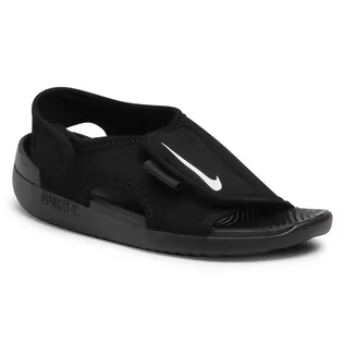 Sandały damskie - Nike Sandały Sunray Adjust 5 V2 (Gs/Ps) DB9562 001 Black/White - grafika 1