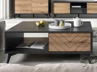 Ławy i stoliki kawowe - Stolik kawowy Persy przywołuje na myśl dąb/czarny - miniaturka - grafika 1