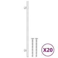 Meble modułowe i akcesoria - Uchwyty do szafek, 20 szt., srebrne, 224 mm, stal - miniaturka - grafika 1