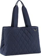 Torby i wózki na zakupy - Torba Shopper Classic L granatowa pikowana - miniaturka - grafika 1