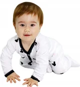 Pajacyki dla niemowląt - PAJAC pajacyk WCZEŚNIAK wzór MYSZKA BIEL 44 KLEKLE - miniaturka - grafika 1