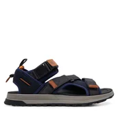 Sandały męskie - Sandały Clarks ATL Trek Tide 26181521 Granatowy - miniaturka - grafika 1