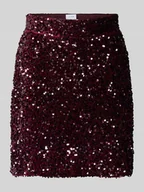 Spódnice - Spódnica mini z wysokim stanem i cekinami model ‘FAITH’ - miniaturka - grafika 1