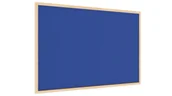 Biuro i firma OUTLET - OUTLET Tablica tekstylna (filcowa) 90x60 cm NIEBIESKA w ramie drewnianej - miniaturka - grafika 1