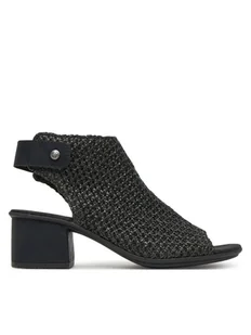 Rieker Sandały 64670-00 Czarny - Sandały damskie - miniaturka - grafika 1