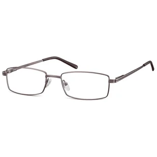 Oprawki korekcyjne zerówki okulary prostokątne metalowe 510A grafitowe - Okulary korekcyjne, oprawki, szkła - miniaturka - grafika 1