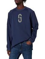 Bluzy męskie - G-STAR RAW Męska bluza Gs Moto Relaxed, Niebieski (Servant Blue C541-1475), XS - miniaturka - grafika 1