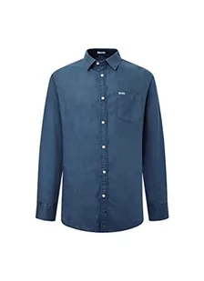 Pepe Jeans Koszula męska Parker Long, Niebieski (Jarman), XL - Koszule męskie - miniaturka - grafika 1