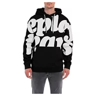 Bluzy męskie - Replay Męska bluza z kapturem, M6524, 098 czarny, S, 098 BLACK, S - miniaturka - grafika 1
