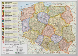 Polska. Mapa administracyjna ścienna - Mapy i plansze edukacyjne - miniaturka - grafika 1