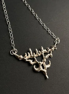 Organiczny Naszyjnik srebrny - Naszyjniki - miniaturka - grafika 1