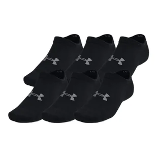 Skarpetki Under Armour Essential No Show 6pk Black / Black / Castlerock XL - Skarpetki damskie Skarpetki Under Armour Essential No Show 6pk Black / Black / Castlerock XL - Skarpetki damskie - miniaturka - grafika 1