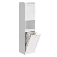 Szafki łazienkowe - Songmics Wąska szafka łazienkowa z koszem na pranie - miniaturka - grafika 1
