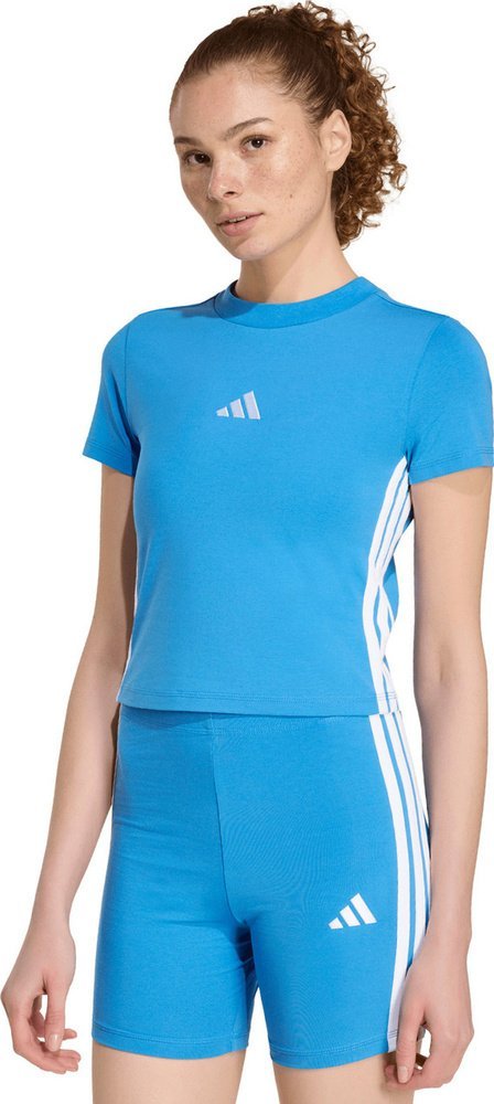 Adidas Koszulka damska adidas Essentials 3-Stripes Slim Baby jasnoniebieska KD2341 S