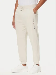 Tommy Hilfiger Spodnie dresowe UM0UM03664 Écru Regular Fit - Spodnie sportowe męskie - miniaturka - grafika 1