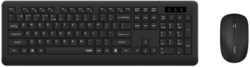 RAPOO 8310M, Multi-mode, Bezprzewodowy zestaw, CZ/SK, Czarny