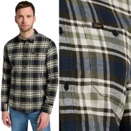 Koszule męskie - Lee Leesure Shirt Green Bawełniana Zielona Koszula W Kratę Regular Fit S - miniaturka - grafika 1