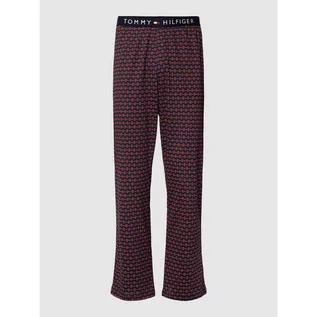 Piżamy męskie - Spodnie od piżamy ze wzorem na całej powierzchni model JERSEY - Tommy Hilfiger - grafika 1