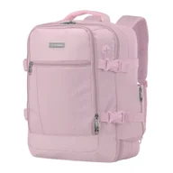 Plecaki - Plecak Podróżny Do Samolotu 2w1 Kabinowy B604 Różowy - miniaturka - grafika 1