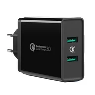 Ładowarki do telefonów - Ugreen ładowarka sieciowa 2xUSB-A 36W QC3.0 czarna (CD161) - miniaturka - grafika 1