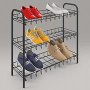 Szafki na buty - Metaltex 3-poziomowy stojak na buty Shoe 3, czarny Metaltex - miniaturka - grafika 1