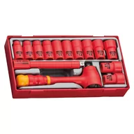 Zestawy narzędziowe - TENG TOOLS ZESTAW NARZĘDZI NASADOWYCH VDE 1000V Z CHWYTEM 3/8' 285240107(LUNA-285240107) - miniaturka - grafika 1