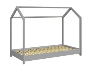 Szare łóżko domek dla dziecka 80x160 S6-D29 - Łóżka dla dzieci i młodzieży - miniaturka - grafika 1