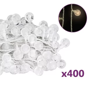 vidaXL vidaXL Lampki świąteczne, 40 m, 400 diod LED, ciepła biel, 8 funkcji - Oświetlenie świąteczne - miniaturka - grafika 1
