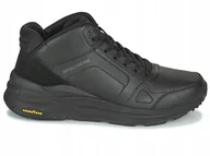 Buty sportowe męskie - Buty męskie Skechers 237204-BBK wysokie skórzane jesienne 43 - miniaturka - grafika 1