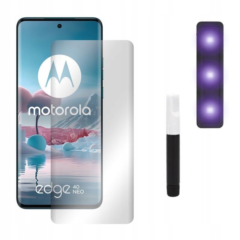 9H SZKŁO hartowane do Motorola Edge 40 Neo 5G XT2307 UV + lampa