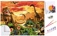 Malowanie po numerach - Zestaw do malowania po numerach dla dzieci, 20x30 cm, Era Dinozaurów - miniaturka - grafika 1