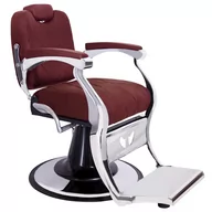 Fotele fryzjerskie - Fotel fryzjerski barberski hydrauliczny do salonu fryzjerskiego barber shop Dion Barberking w 24H - miniaturka - grafika 1