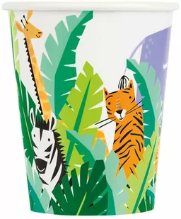 Unique Kubeczki urodzinowe Safari - 266 ml - 8 szt. U78356 - Dekoracje i nakrycia stołu na imprezę - miniaturka - grafika 1