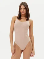 Bielizna nocna - Calvin Klein Underwear Kombinezon modelujący LV00QF8295 Beżowy - miniaturka - grafika 1