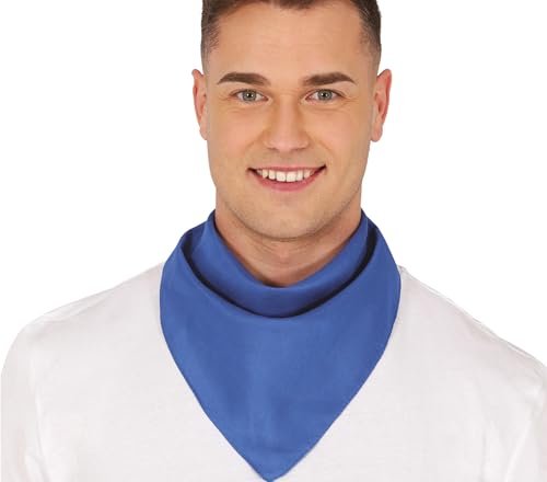 FIESTAS GUIRCA Błękitny szalik (Dorosły Unisex) - Wszechstronny dodatek tekstylny na imprezy kostiumowe i karnawałowe - Idealny do uzupełnienia kostiumów piratów, dżinsów lub bandytów - niebieski