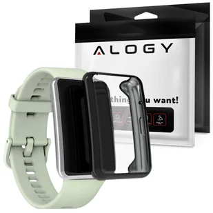 Etui silikonowe TPU nakładka ochronna Alogy do Huawei Watch Fit 2 2022 Czarne - Akcesoria do smartwatchy - miniaturka - grafika 1