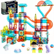 Zabawki konstrukcyjne - Klocki magnetyczne kulodrom, świecący tor kulkowy 96 elementów - miniaturka - grafika 1