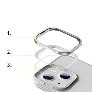 Baseus Crystal Phone Case pancerne etui do iPhone 13 z żelową ramką szary ARJT000313 - Etui i futerały do telefonów - miniaturka - grafika 13