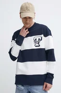 Bluzy męskie - Tommy Jeans bluza bawełniana męska kolor granatowy wzorzysta DM0DM18623 - miniaturka - grafika 1
